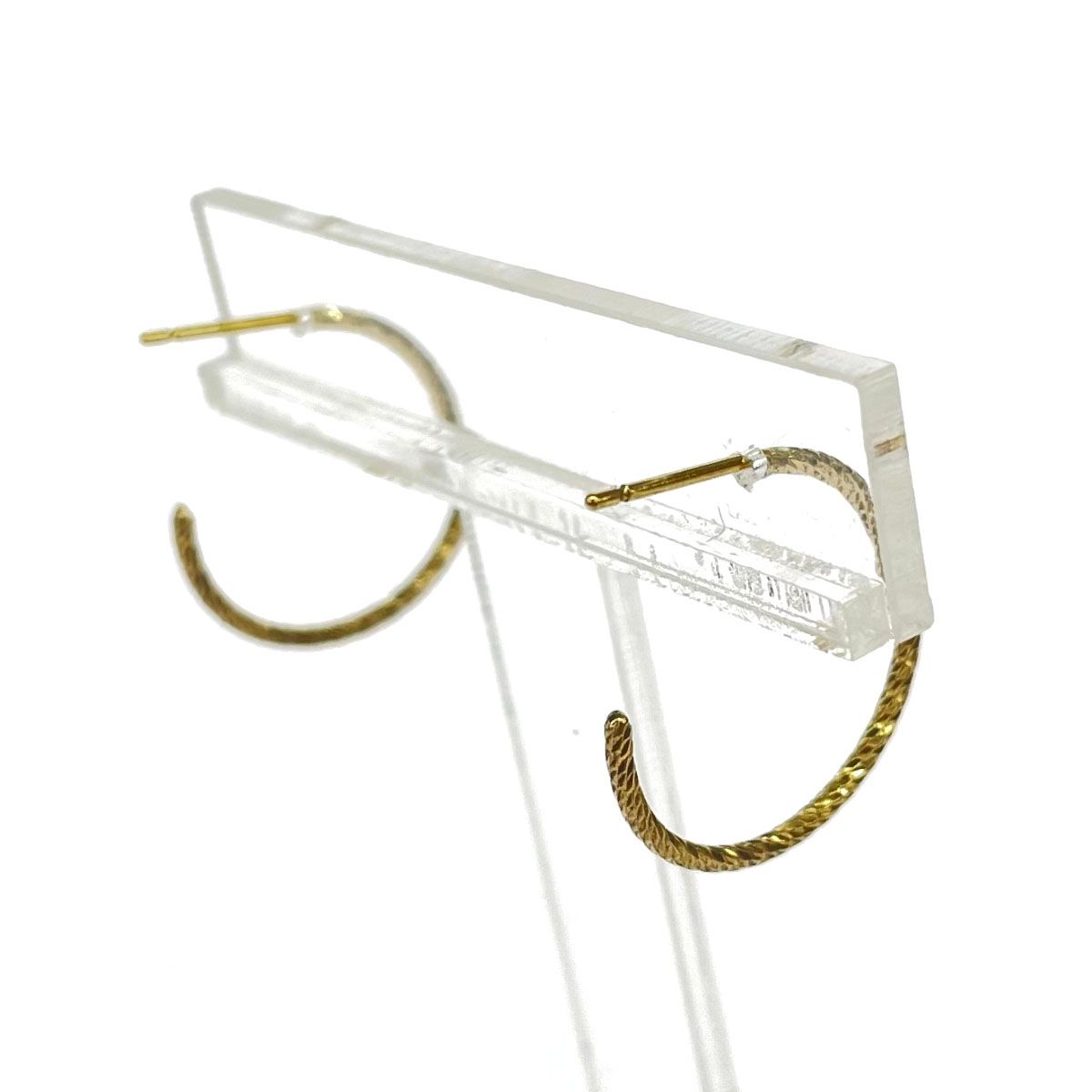 agete アガット SVピアス ゴールドカラー SILVER レディース フープ