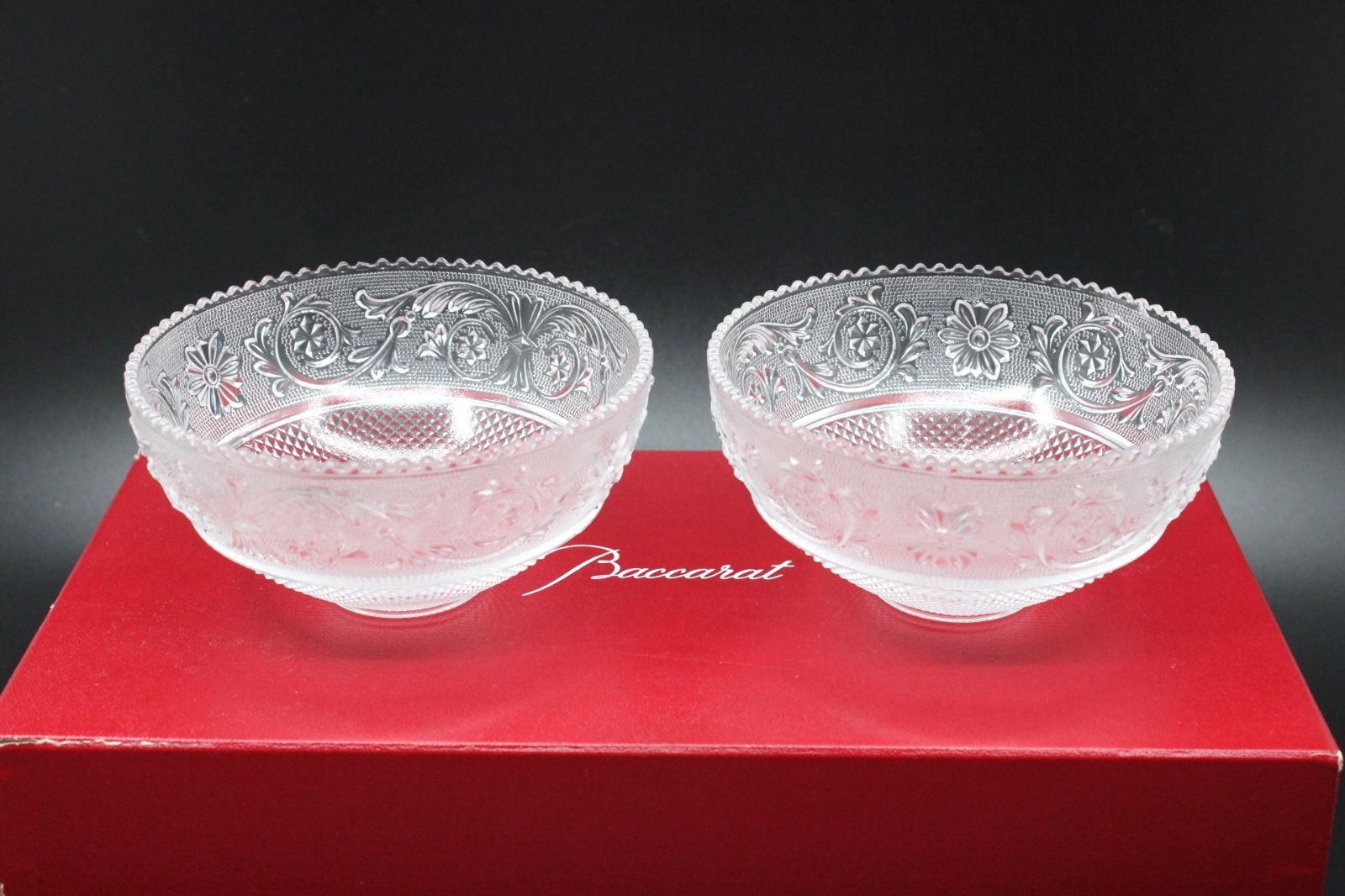 ✨️新品未使用箱付✨️Baccarat アラベスク ペア ボウル クリスタル Baccarat（バカラ） アラベスク ボウル ARABESQUE GLASS BOWL
