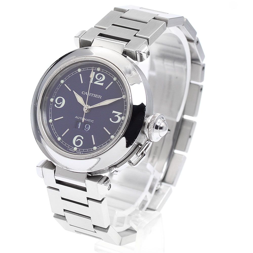 カルティエ CARTIER W31043M7 パシャC 自動巻き ボーイズ カルティエ CARTIER パシャC W31043M7 自動巻 ブラック文字盤