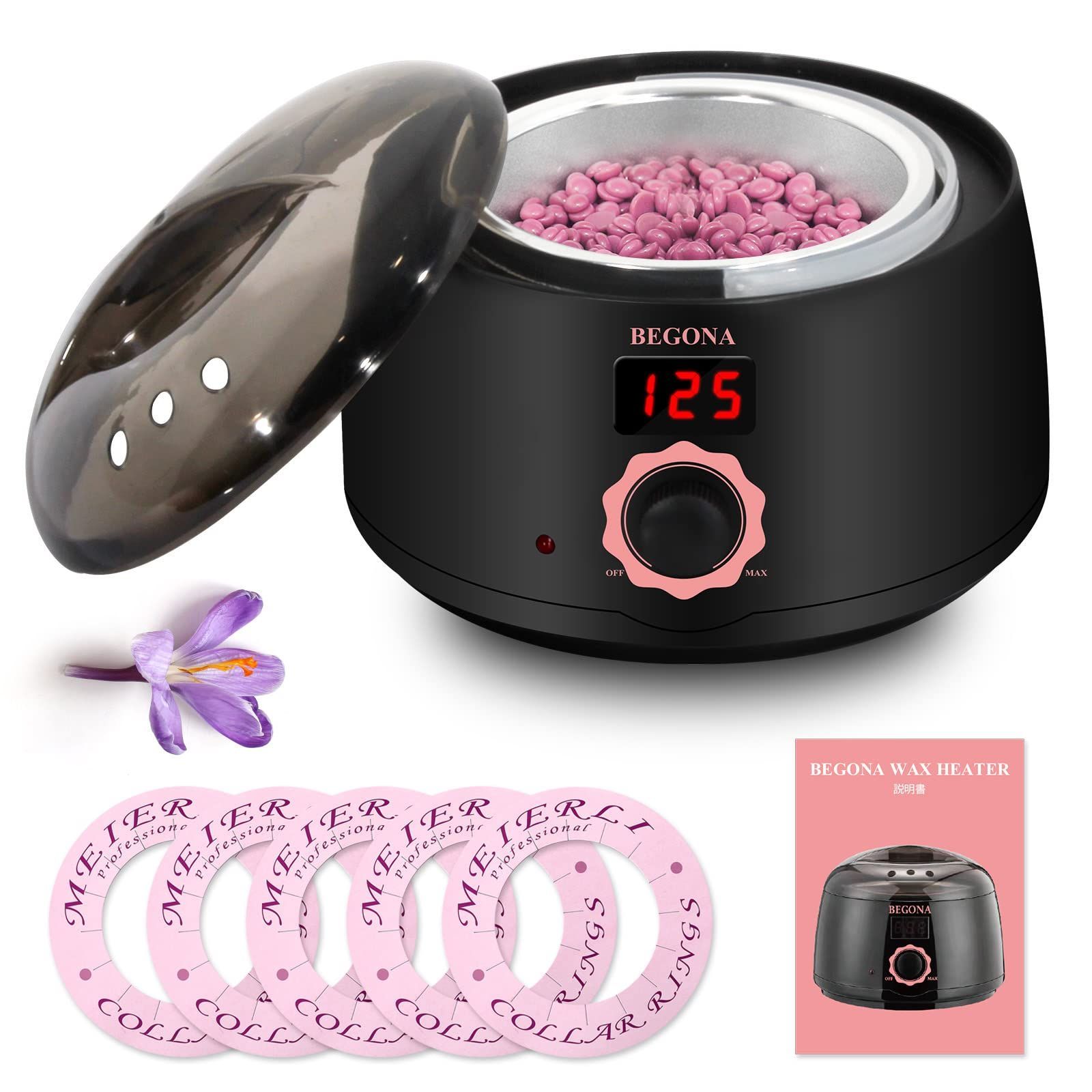 【在庫処分】BEGONA ワックスウォーマー 脱毛ワックス waxウォーマー サロン用品 セルフ脱毛セット 日本語説明書付き 肌に無損 顔