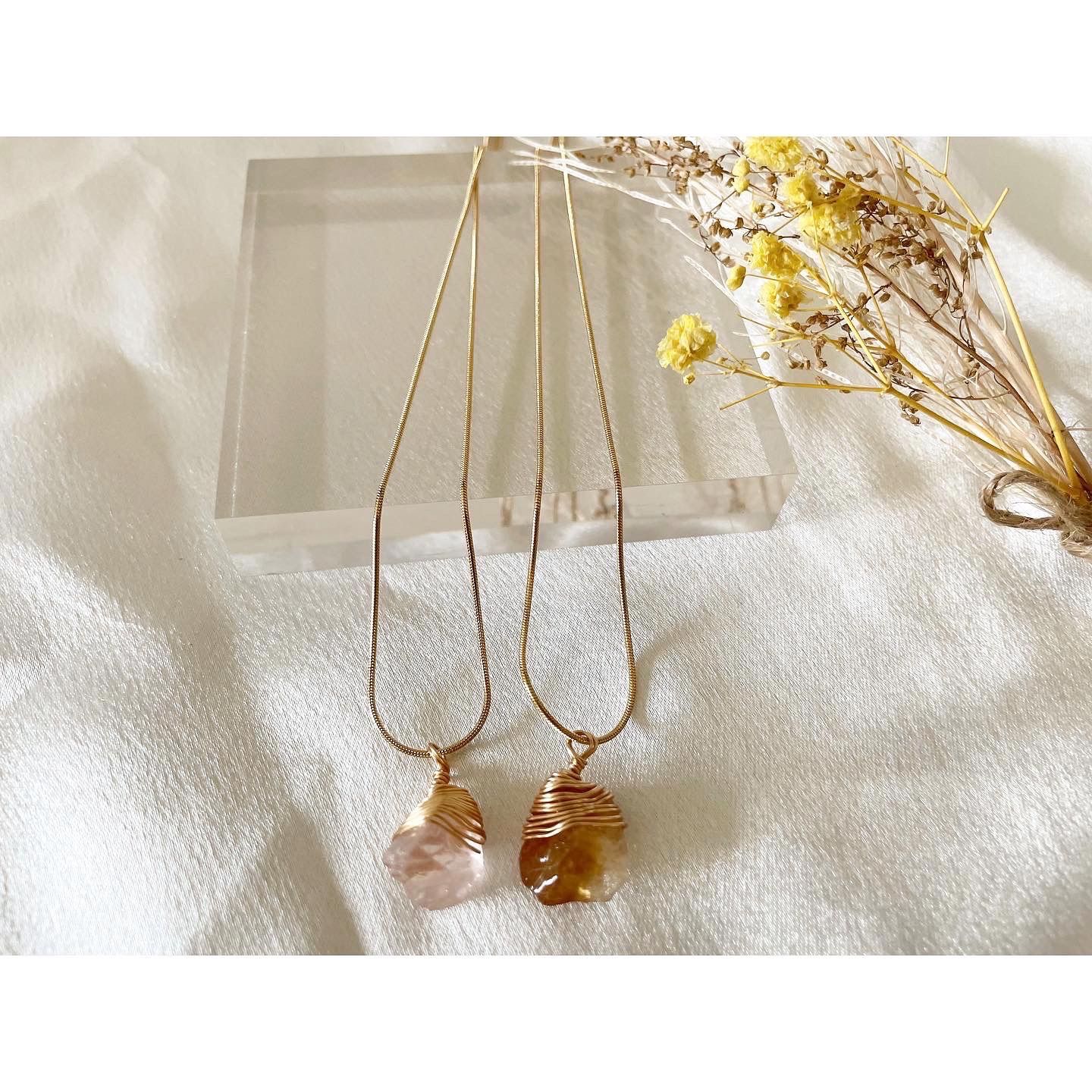 ハンドメイド 天然石ネックレス - メルカリ