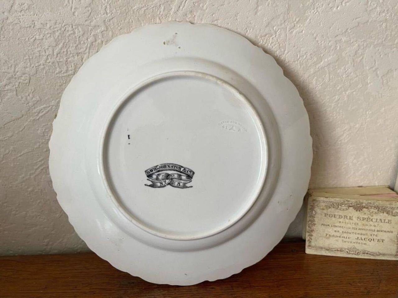 フランス アンティーク ボルドー窯 David JOHONSTON グリザイユ - メルカリ