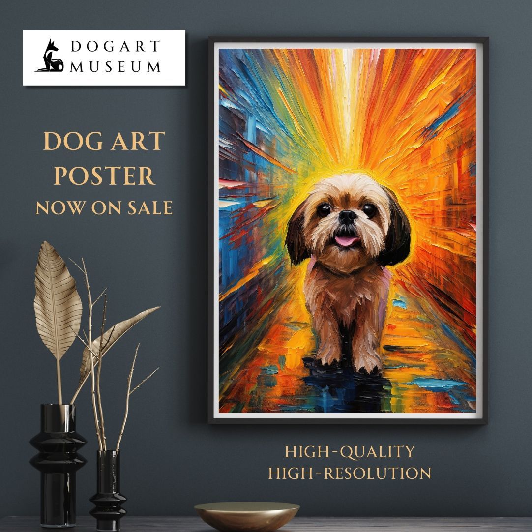 The Scream Dog - シーズー犬 No.3】ジークレー版画＊名入れOK！ムンク