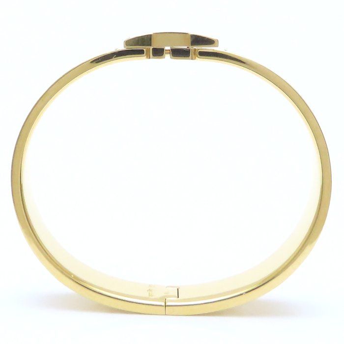 HERMES エルメス クリックH バングル GP ゴールドメッキxホワイト  