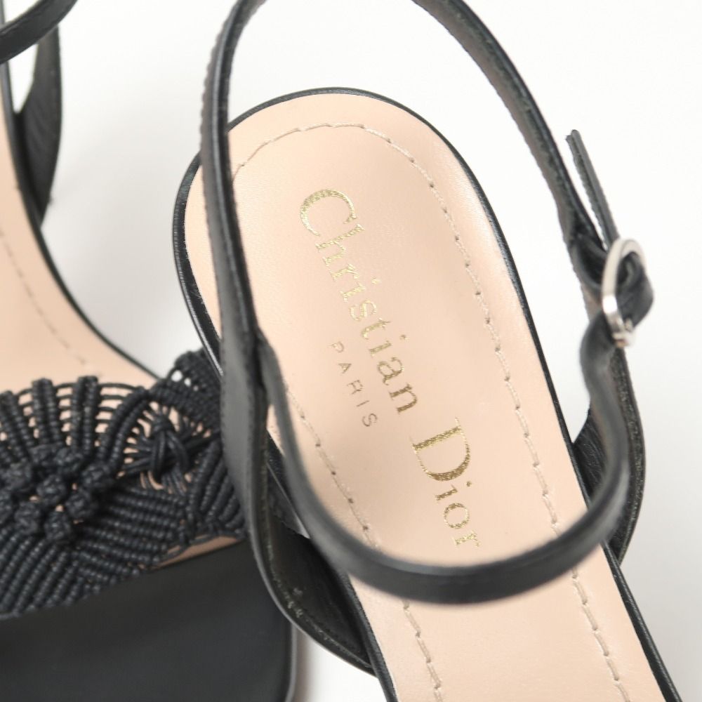 Christian Dior ファー ミュール サンダル イタリア製24.5相当 Christian Dior ファー ミュール サンダル イタリア製24.5相当