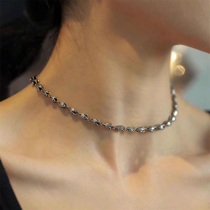 スケルトン ネックレス チョーカー 骸骨 髑髏 ドクロ スカル