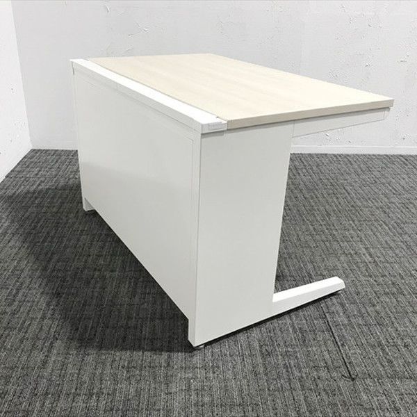 平デスク アドバンス 引出し付 L脚タイプ 平机 W1100 オカムラ プライズウッドライト