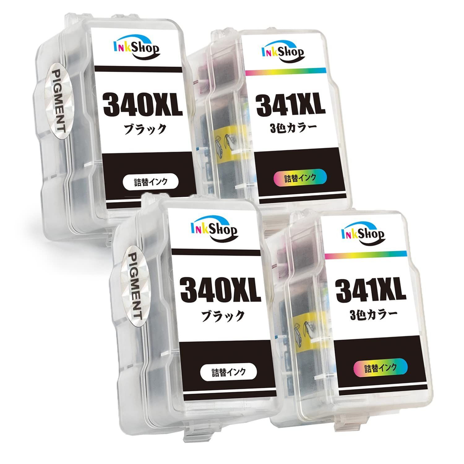 Canon BC-340XL BC-341XL 詰め替え インクカートリッジ 2セット 合計4 