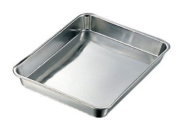 大屋製作所 18-8 浅型角バット クローバー 3枚取 入数：1枚 0270400