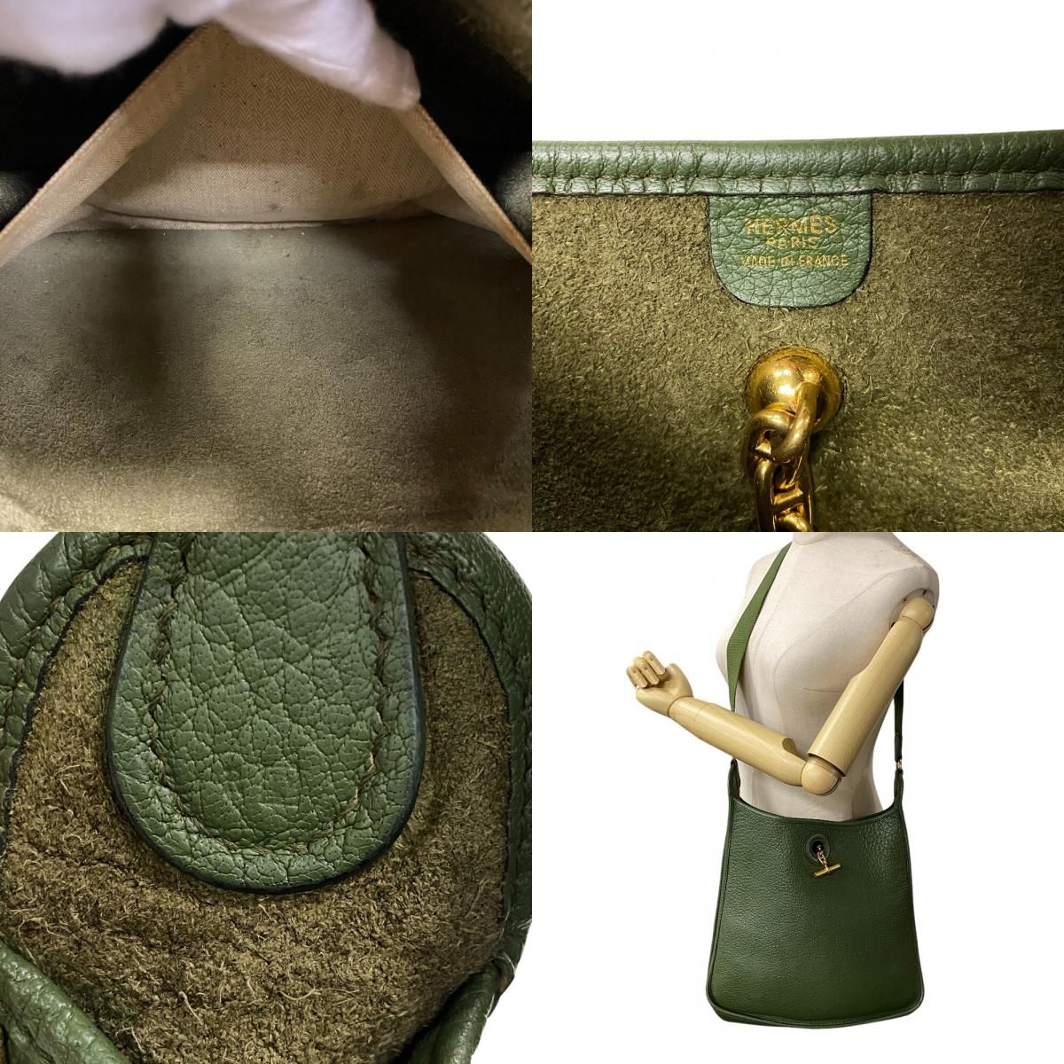 【極稀少】 エルメス ヴェスパPM ショルダーバッグ シェーヌダンクル グリーン HERMES 美品 エルメス ヴェスパPM ショルダーバッグ シェーヌ