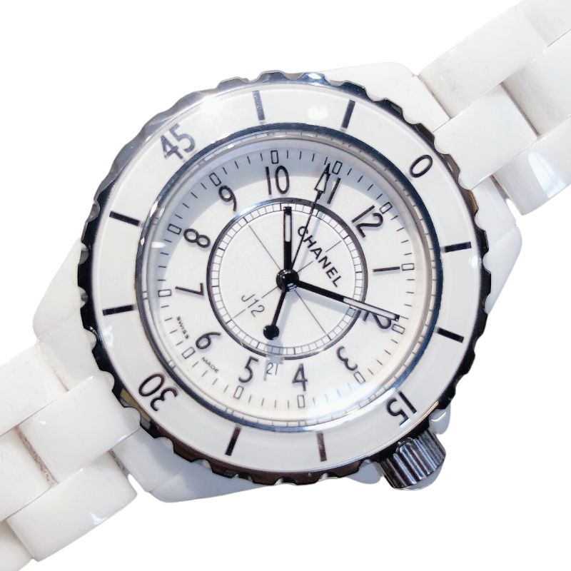 シャネル CHANEL J12 33MM H0968 ホワイト セラミック×SS レディース 腕時計