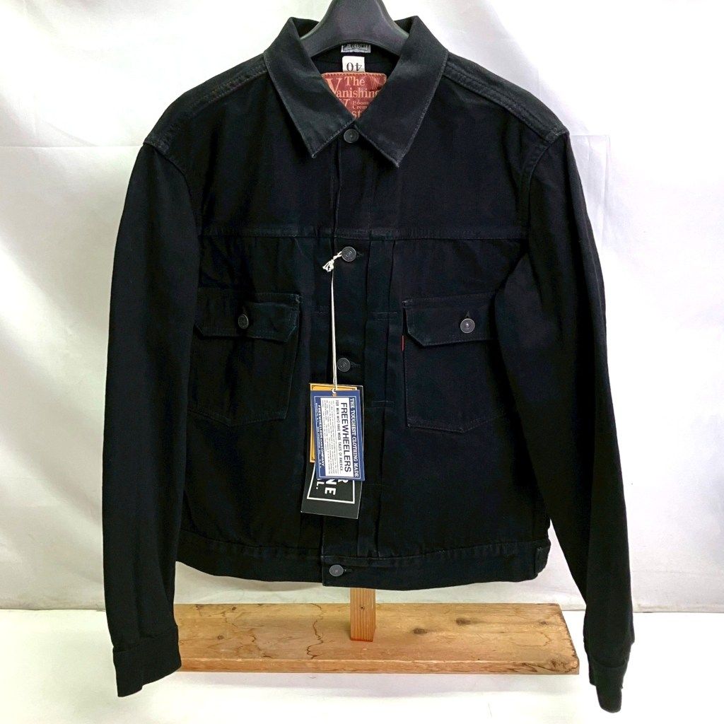 01w-5502 フリーホイーラーズ WHEELERS THE VANISHING WEST レザーラベル デニムジャケット Lot 507RB 1961モデル ブラック サイズ40 メンズ アウター 品