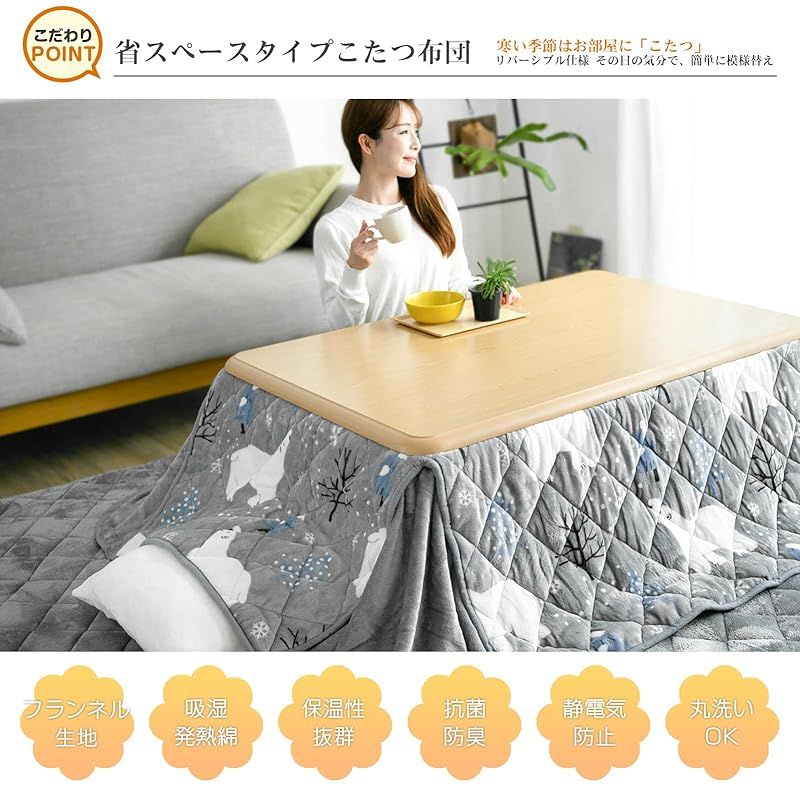 Colorsroom こたつ布団 長方形 省スペース コタツ布団 180×220cm