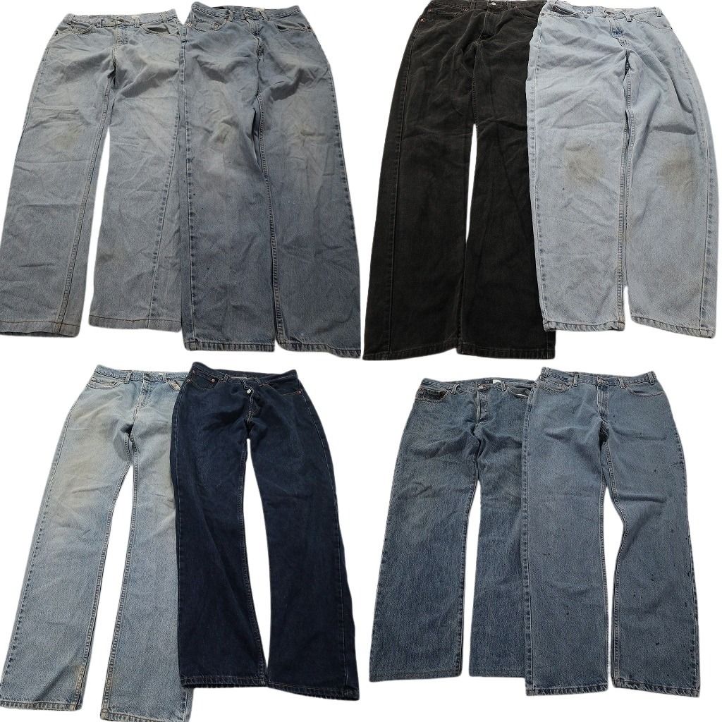 古着卸 リーバイス 紙タグ デニム パンツ 8枚セット メンズ 33 |34 |35 |36 アメカジ インディゴブルー 古着 NA5720