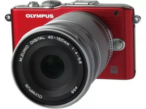 カメラ OLYMPUS ミラーレス一眼カメラ PEN Lite E-PL3 ダブルズームキット 1230万画素 レッド E-PL3 DZKIT RED