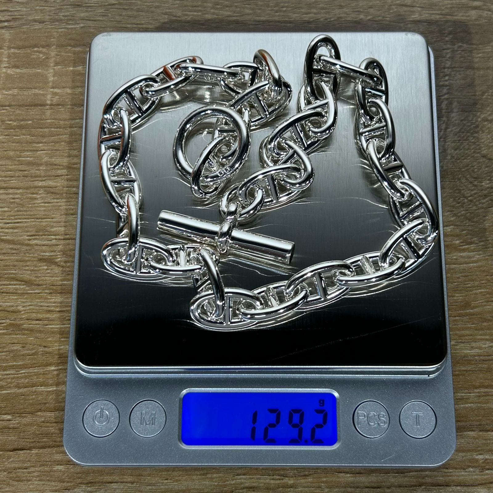Hermes エルメス　シルバー　シェーヌダンクル　ネックレス　GM29コマ HERMES エルメス シェーヌダンクル ネックレス GM29コマ