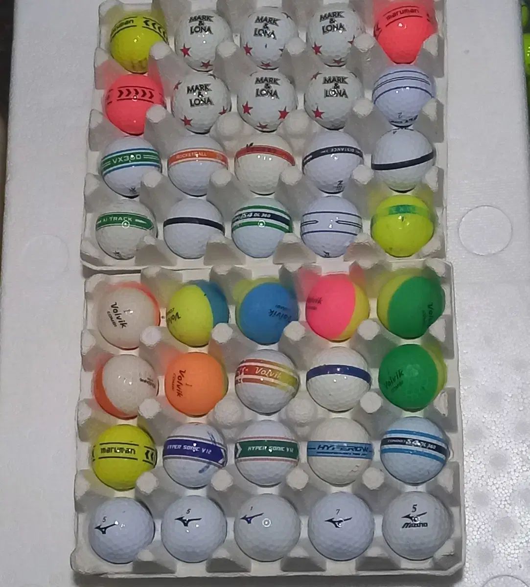 人気ゴルフボール40個 トビ マークアンドロナ ボルビック マルマン ロストボール ゴルフボール
