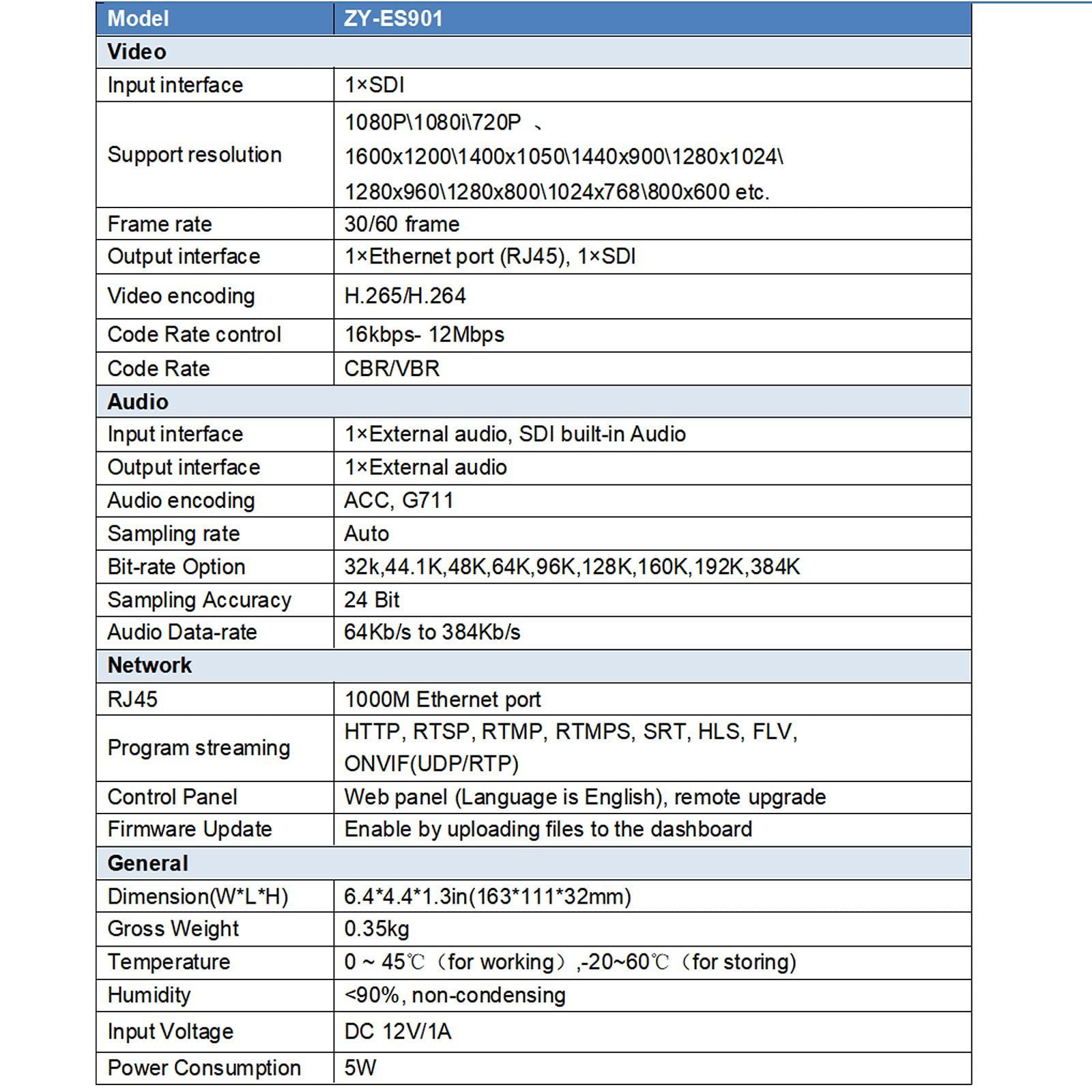 ORIVISION H.265 HEVC SDI OLED HTTP UTP RTSP RTMP RTMPS SRT RTP YouTubeFacebook的 播客用WowzaXtream代 POE CE-FCC MEBLE-SODAR_PL