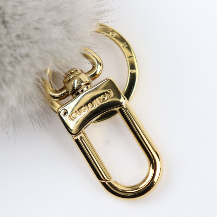 LOUIS VUITTON ミンクファー チャーム(キーホルダー) ルイヴィトン キーホルダー モノグラム ポルトクレ