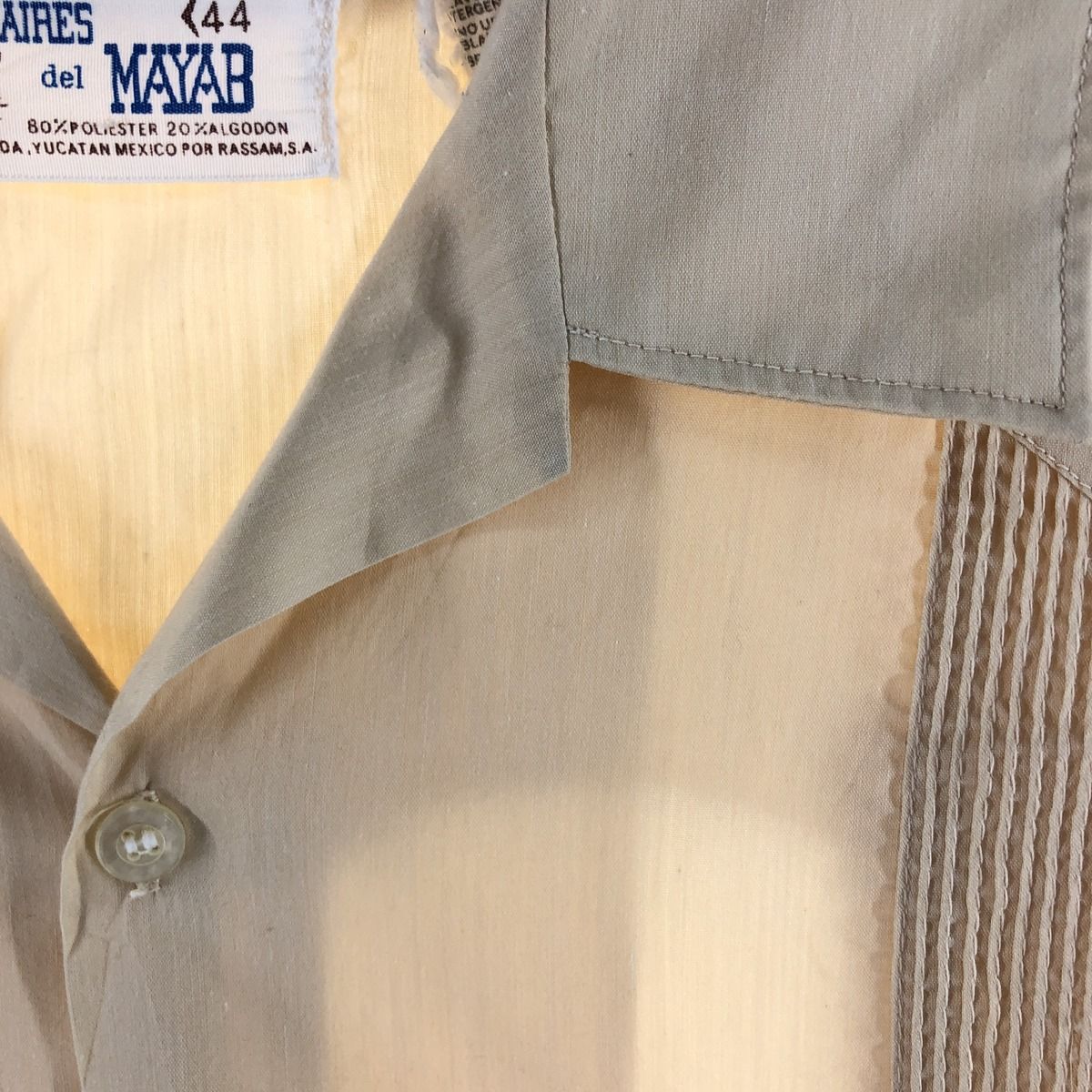 Aires del MAYAB 半袖 オープンカラー キューバシャツ M LAOTOUR