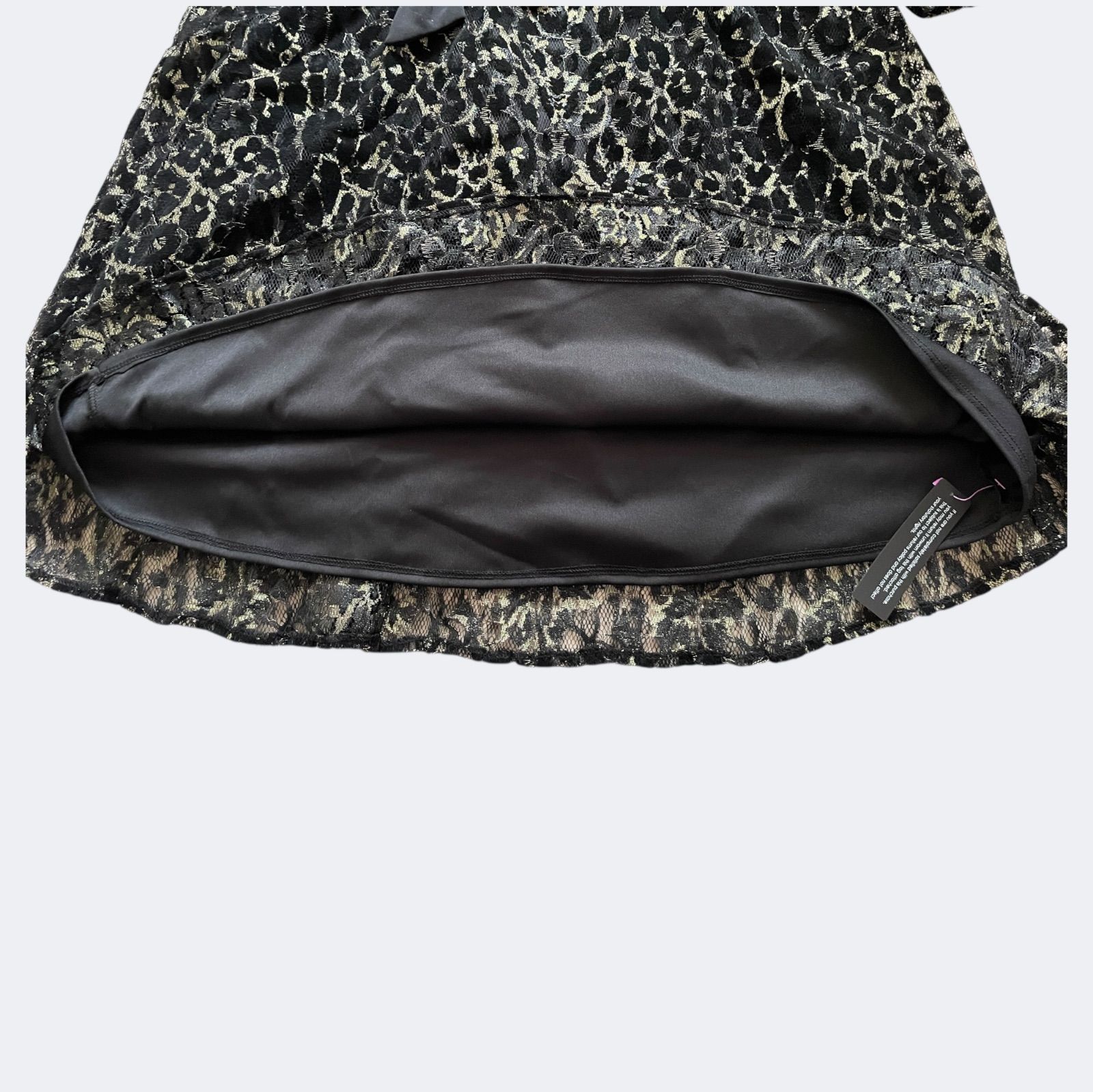 秋冬上品ベルベット総レースレオパード柄カシュクールフ