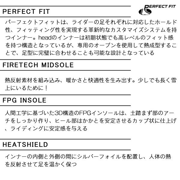 ヘッド チームボアハイブリッドリキッドフィット