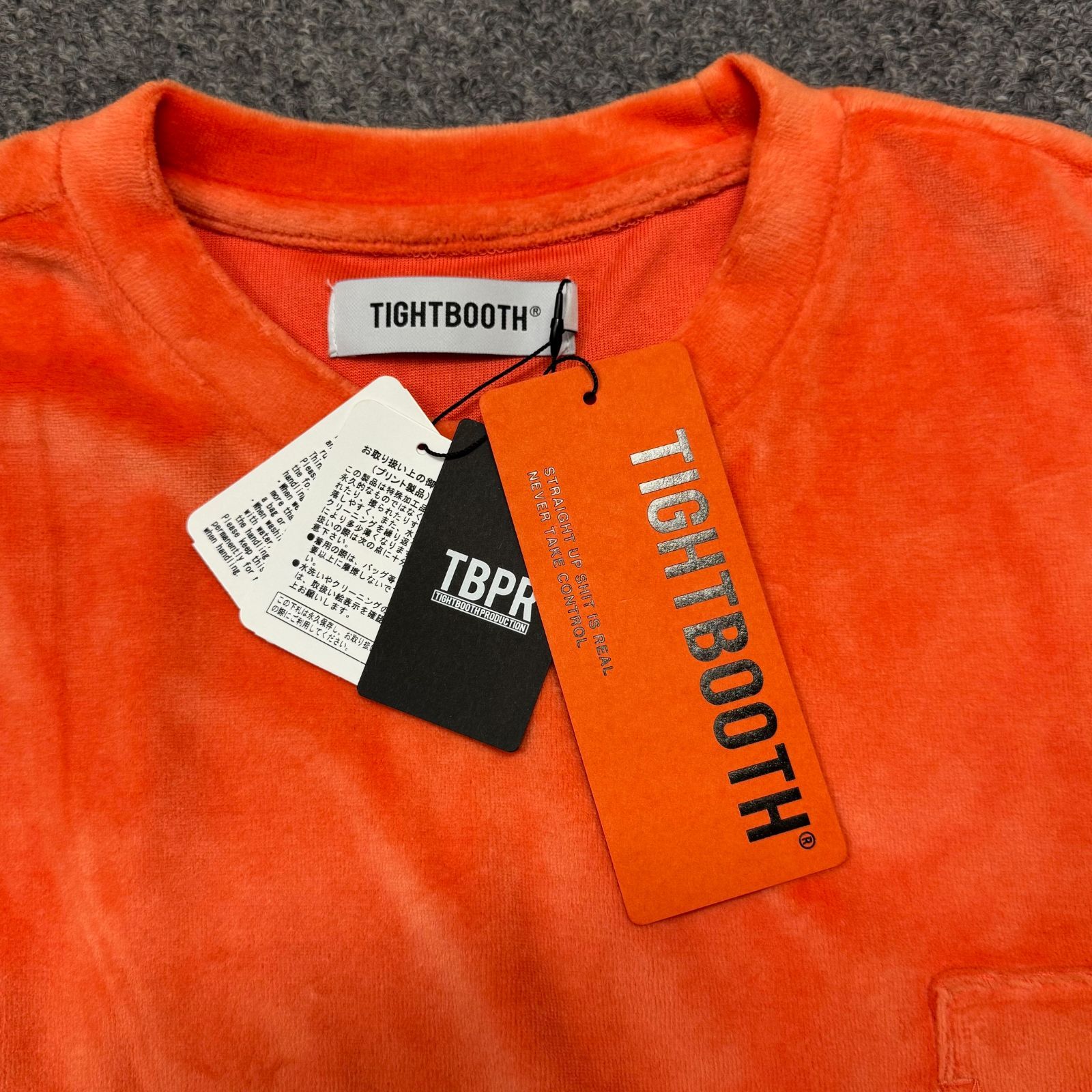 参考上代15400円 未使用品 TIGHTBOOTH PRODUCTION 23AW ベロアTシャツ