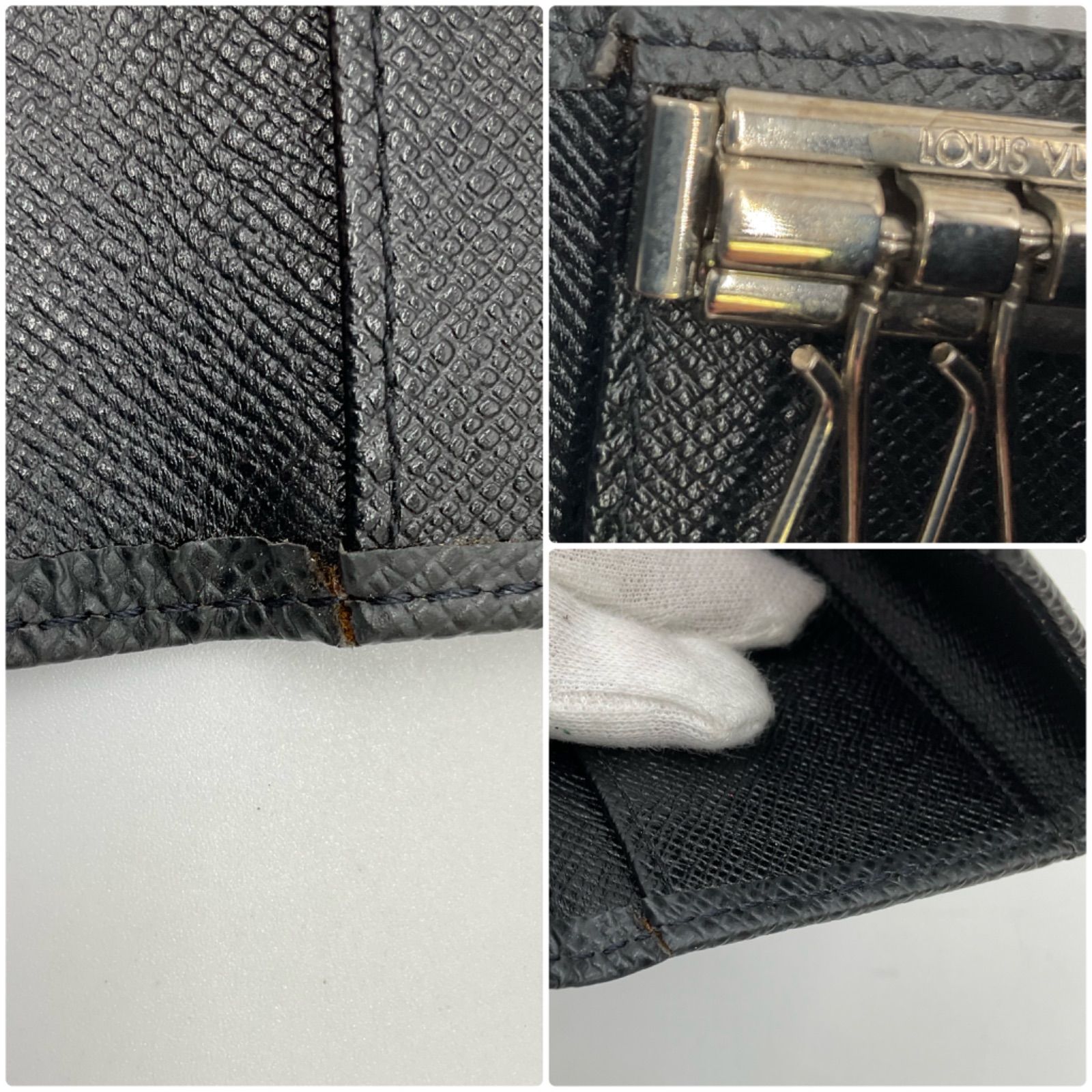 LOUIS VUITTON ルイヴィトン タイガ キーケース 4連 ブラック