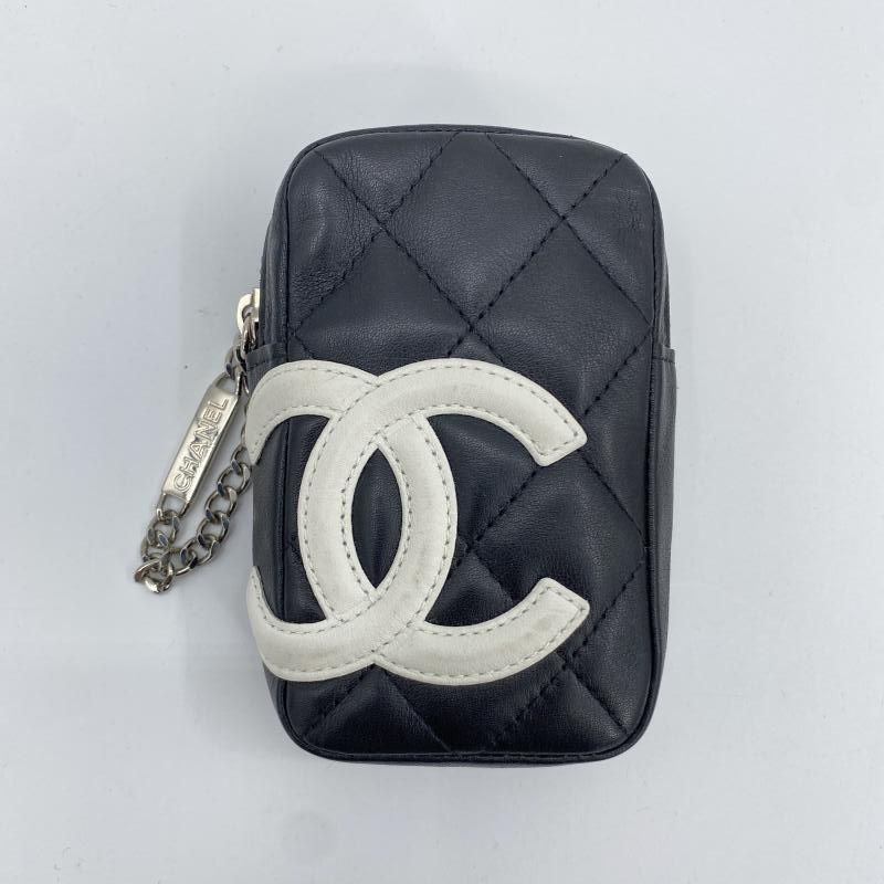 CHANEL カンボンライン シガレットケース ブラック ホワイト ピンク シャネル 10