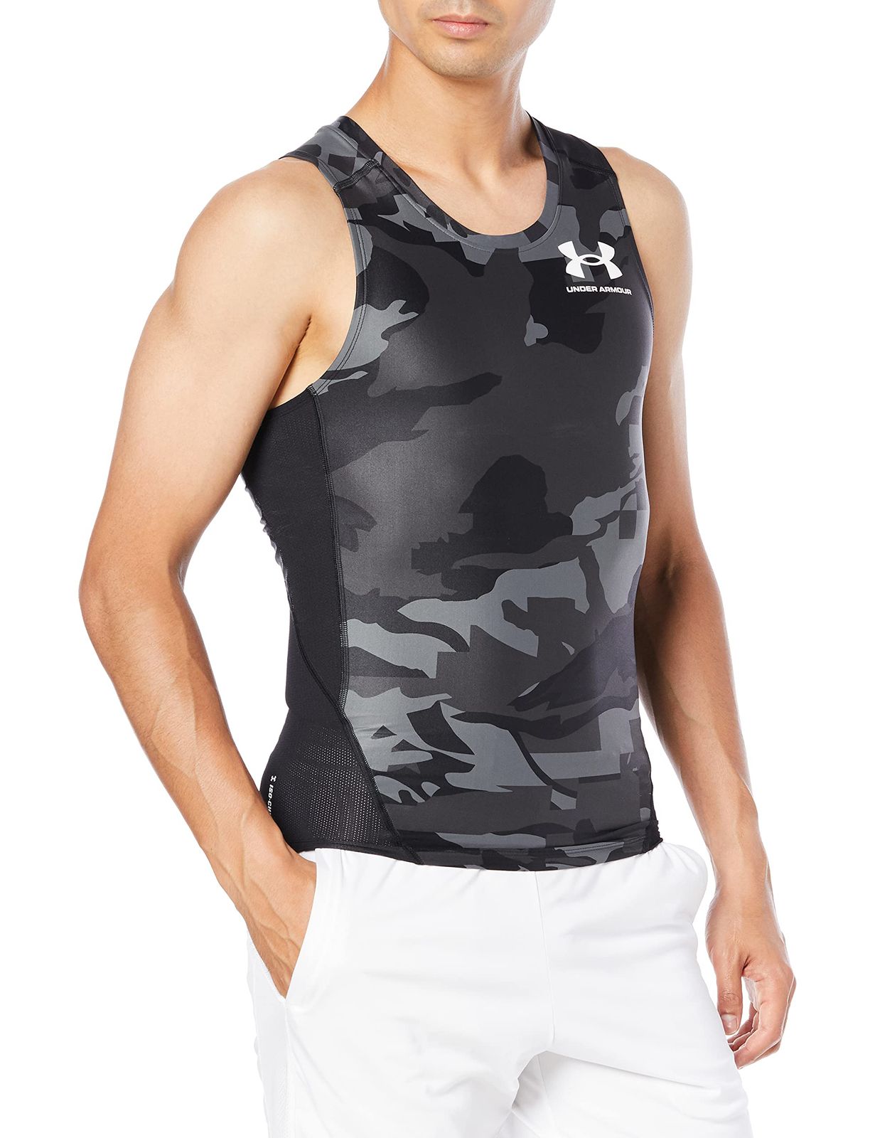 [アンダーアーマー] シャツ UA Iso-Chill Compression Tank メンズ 001 日本 MD (日本サイズM相当) [Black / / White] [MD]