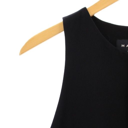 送料無料！ マカフィー MACPHEE トゥモローランド ビンテージギャバジンオールインワン スラックスパンツ ノースリーブ ウール 34 黒 ブラック 12-06-41-06703 BB 【品質保証】