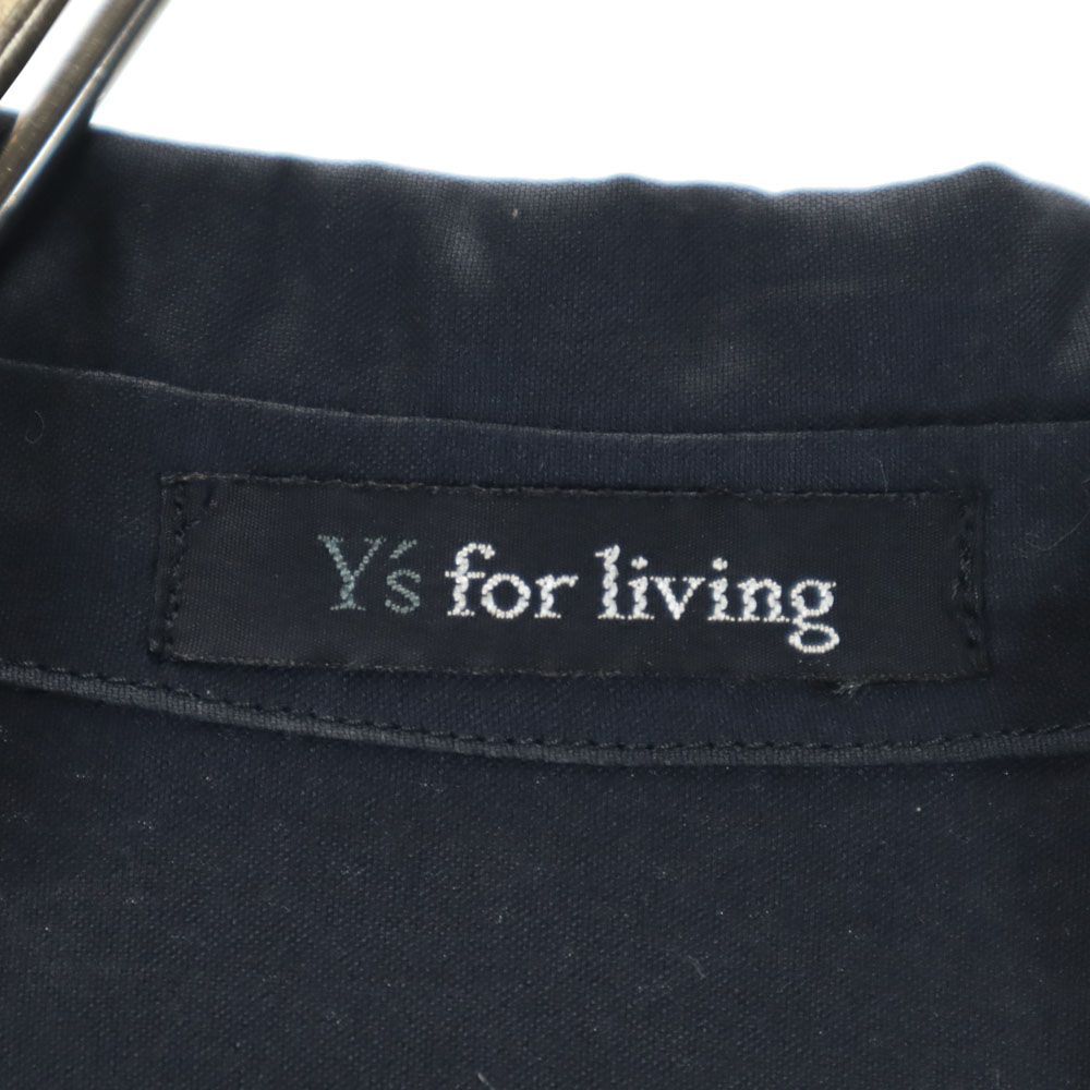 ワイズフォーリビング 日本製 長袖 ブラウス ネイビー Y's for living