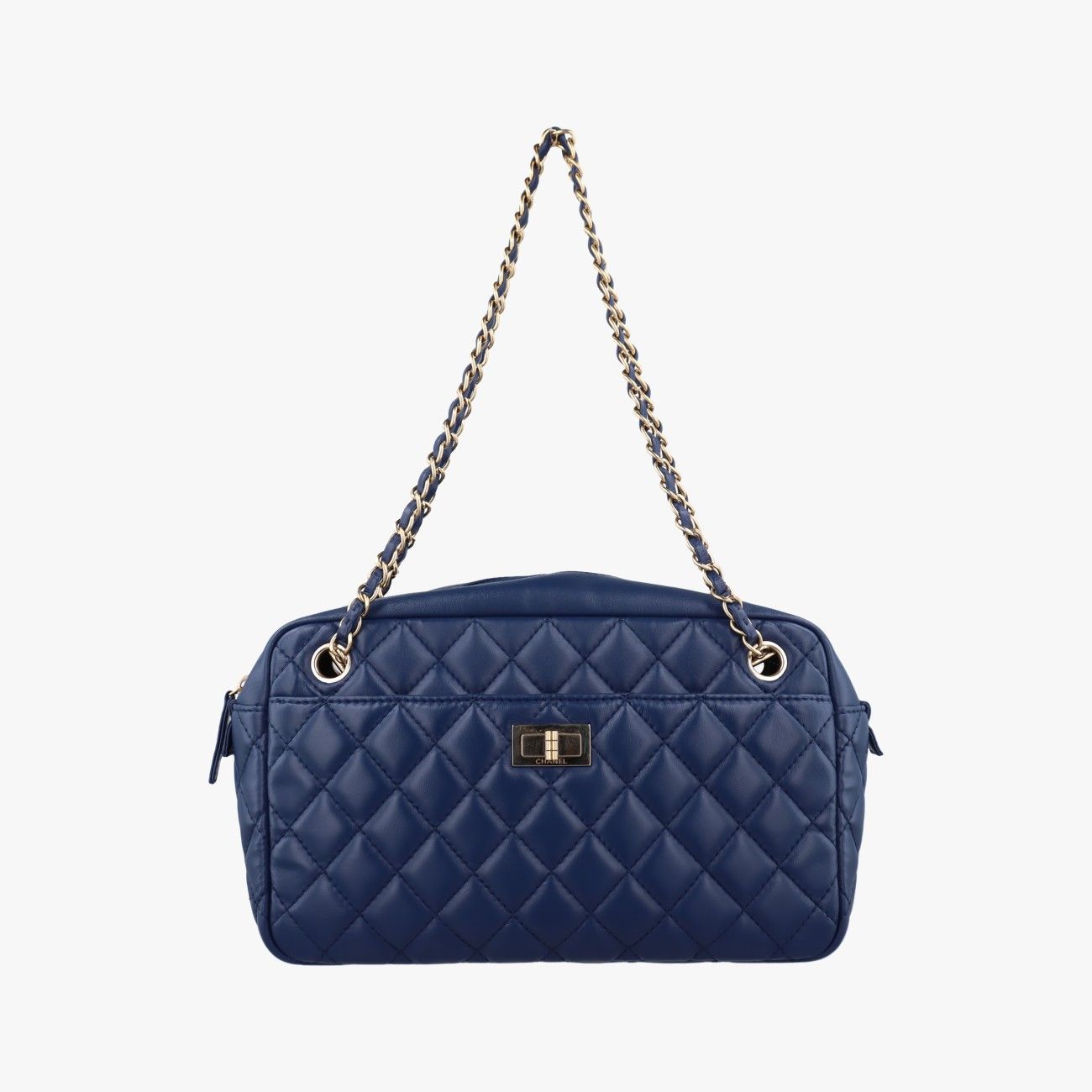 シャネルChanel2.55 マトラッセブルーラムスキンA4665812893457