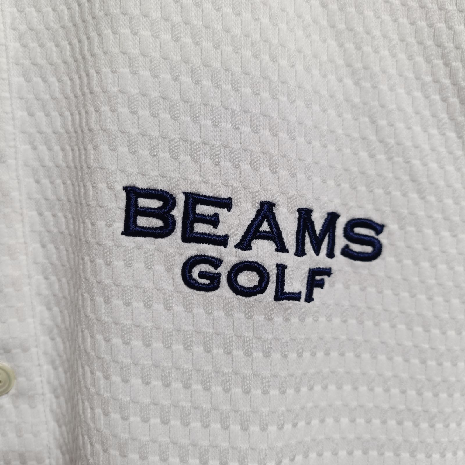 ビームスゴルフ パープルレーベル ポロシャツ ホワイト M 美品