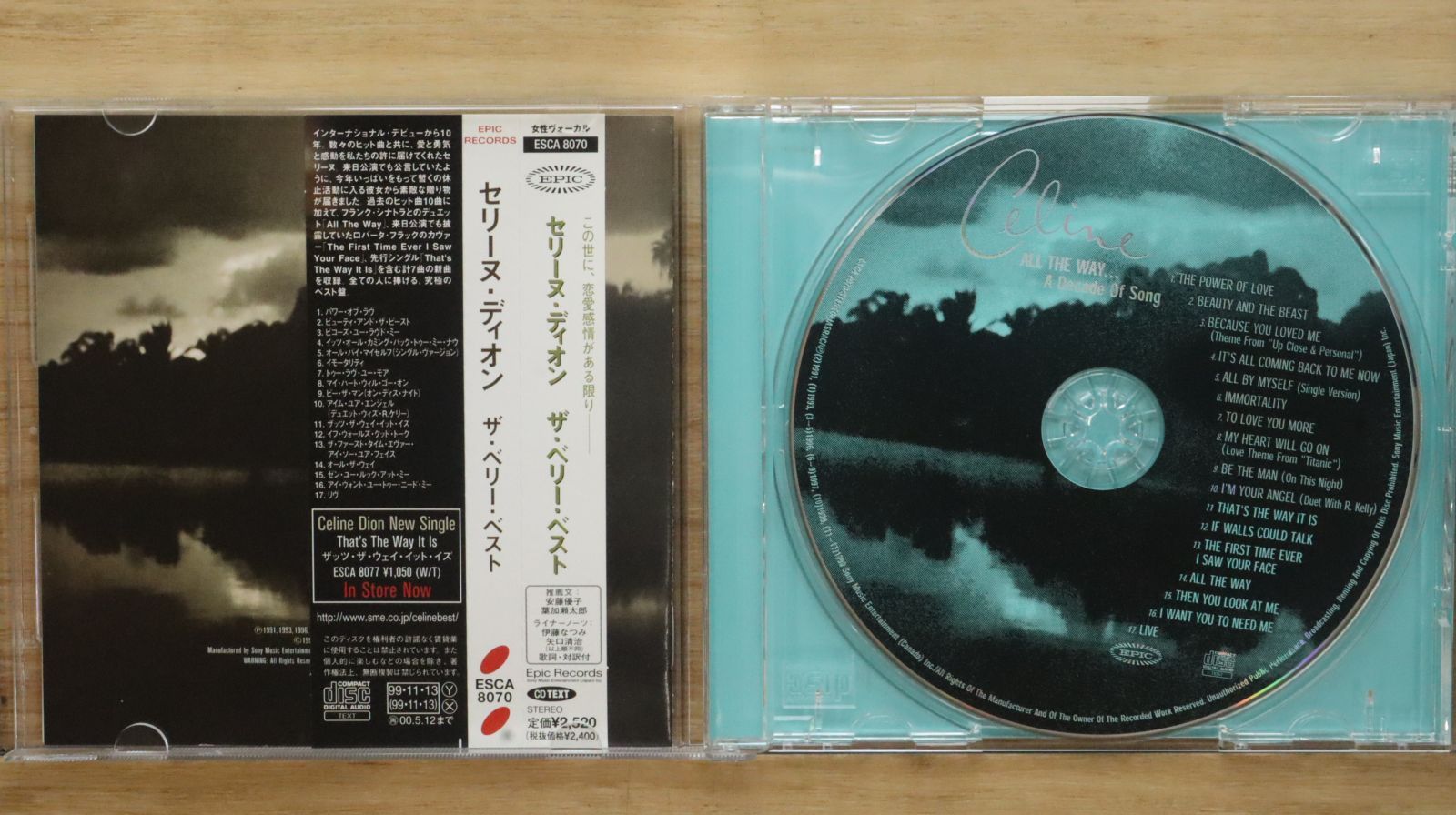 国内盤CD☆セリーヌ・ディオン/Celine Dion□ All The WayA Decade