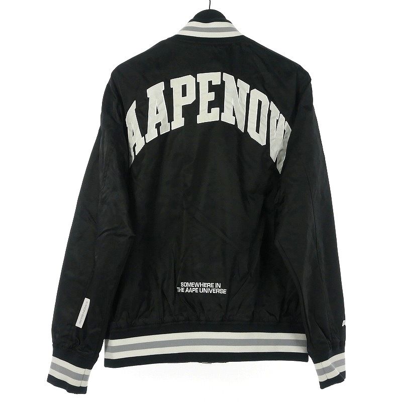 Aape Aapenow スタジャン ブラック⁄ホワイト A BATHING APE スタジャン