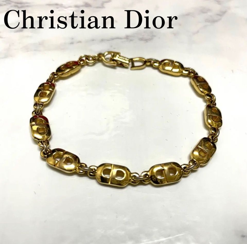 美品】クリスチャン ディオール Christian Dior CD ロゴ チェーン