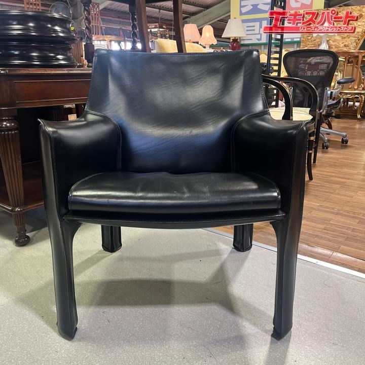 Cassina カッシーナ 414 CAB キャブ ラウンジアームチェア ブラック マリオ ベリーニ 57万円 1 戸塚店