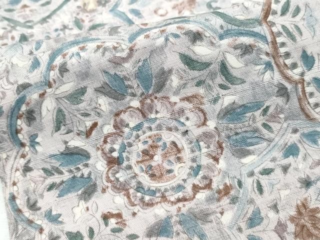 平和屋着物○訪問着 紬地 更紗吉祥花文 正絹 逸品 CAAR8068vf - メルカリ