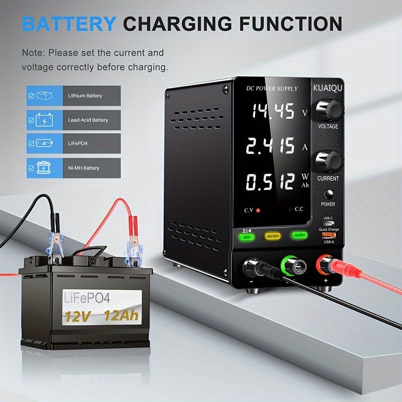充電式30V 10A鉄素材ACスイッチング調整コンピュータノートブックメンテナンス電気めっき機器ツール手作りDIY回路基板メンテナンス用USプラグ付きバッテリー不要産業用測定器具o