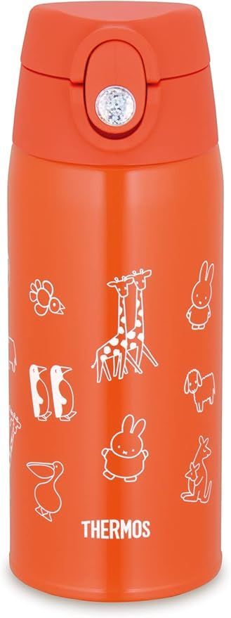 サーモス 水筒 真空断熱2ウェイボトル 0.6L/0.64L ミッフィー オレンジ ストロー コップ 子供用 通園通学 FJO-601WFB OR