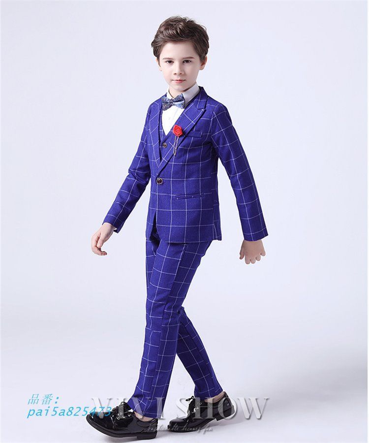  上下セット 男児 子供服 フォーマル スーツ 男の子 ジャケット チェック柄 卒業式 結婚式 キッズ ジュニア 発表会 卒園式 入学式 入園式 pai 5 a 825473 スーツ ブレザー フォーマル ドレス スーツ
