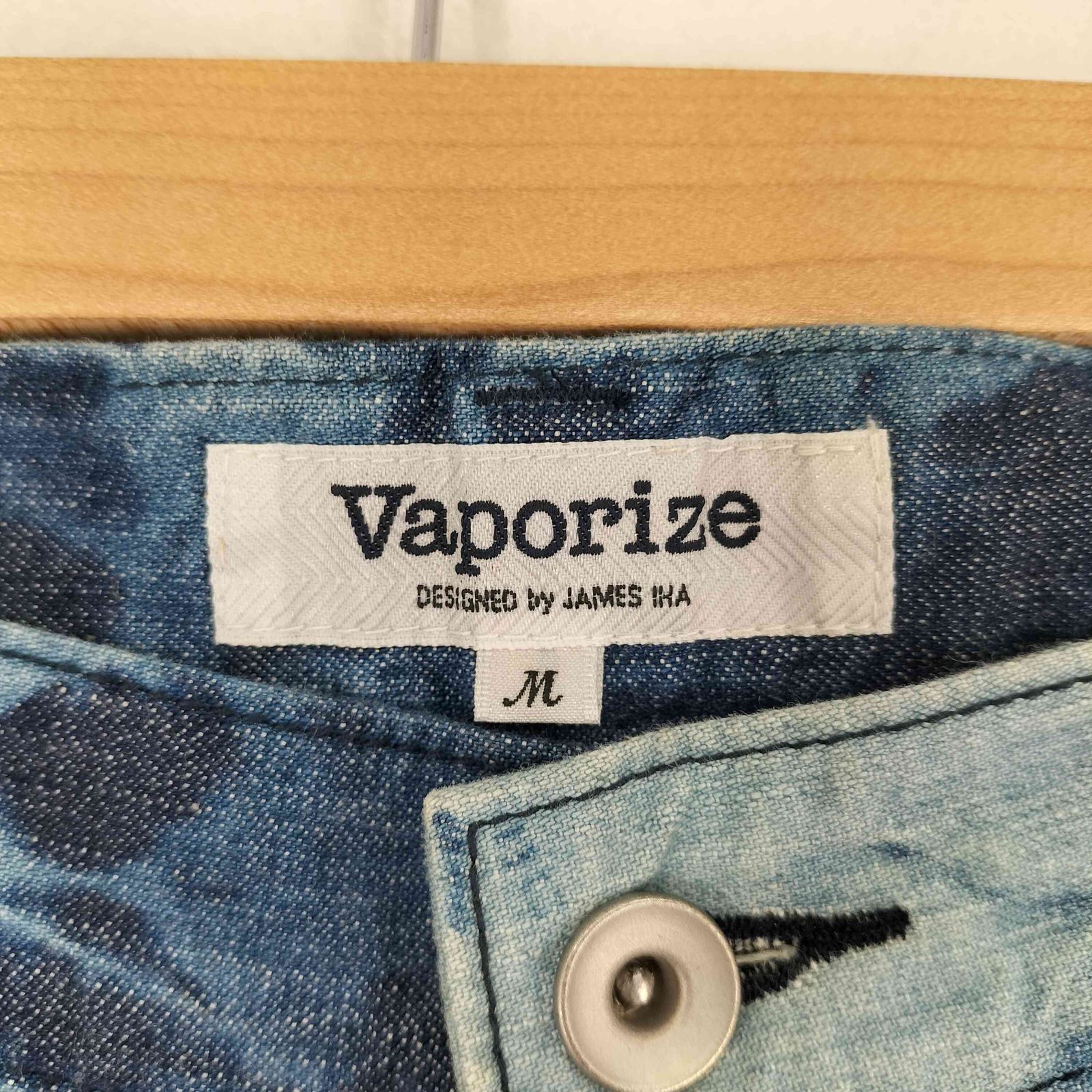 ヴェイパライズ VAPORIZE ブリーチ加工 サイドデザインデニムパンツ メンズ JPN：M 