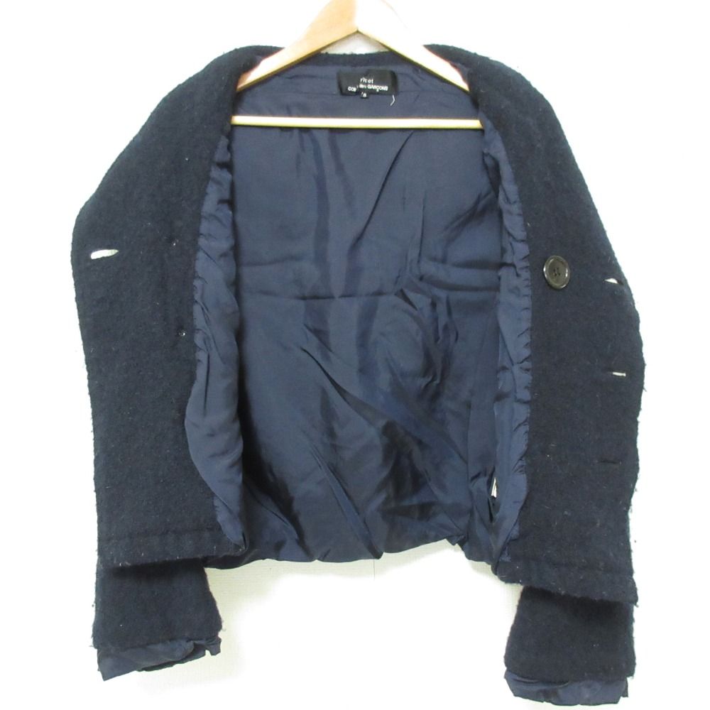 トリココムデギャルソン アルパカ混ウールコート Pコート 軽量 ブラック S 良品 tricot COMME des GARCONS トリココムデギャルソン アルパカ