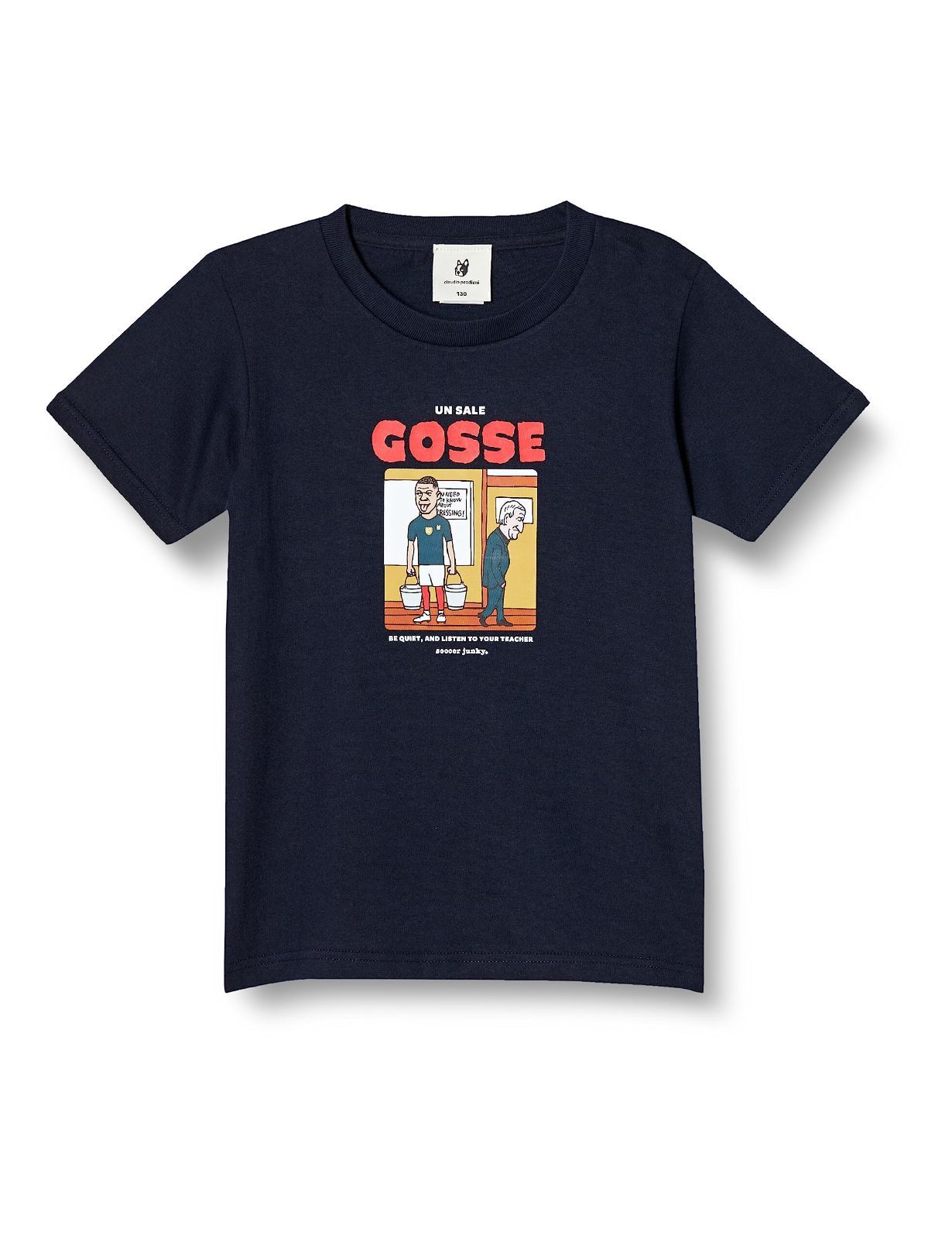 130_ネイビー [サッカージャンキー] Tシャツ 半袖TEE キッズ ネイビー