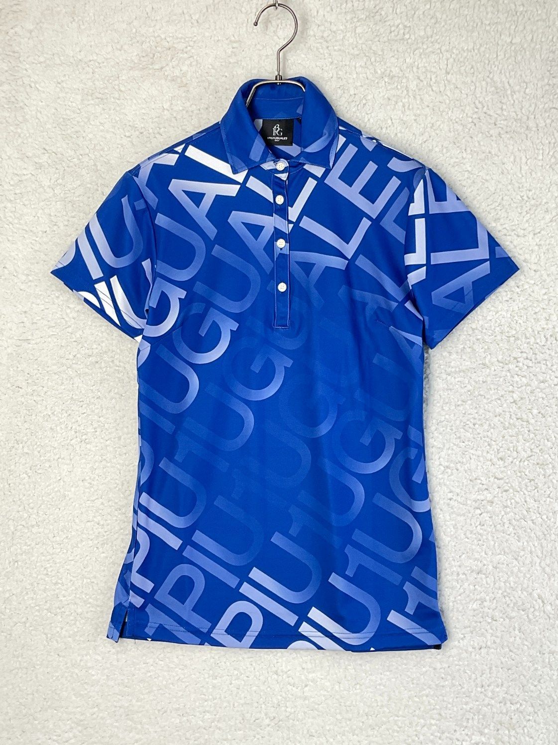 未使用】1piu1uguale3 GOLF ビッグ千鳥格子ポロシャツ サイズ1 未使用】1piu1uguale3 GOLF ビッグ千鳥格子ポロシャツ サイズ1