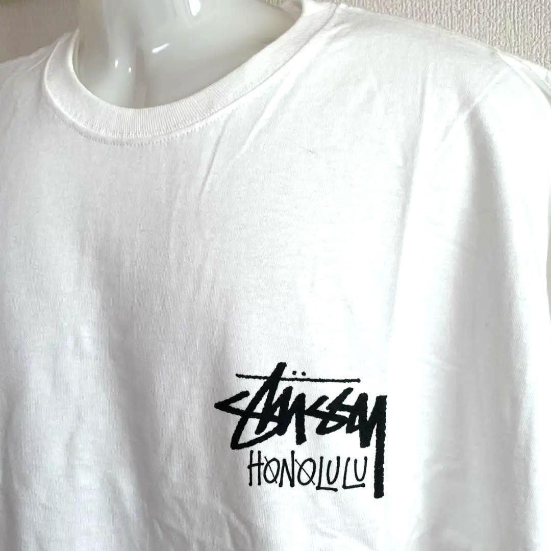STUSSY ステューシー ホノルル Tシャツ 半袖 ホワイト 白 XL