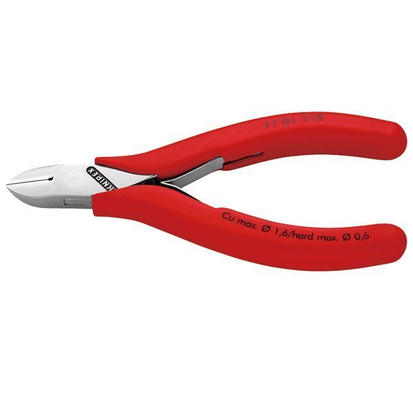 KNIPEX クニペックス エレクトロニクスニッパー プラスチックコーティング 全長115mm 7701-115