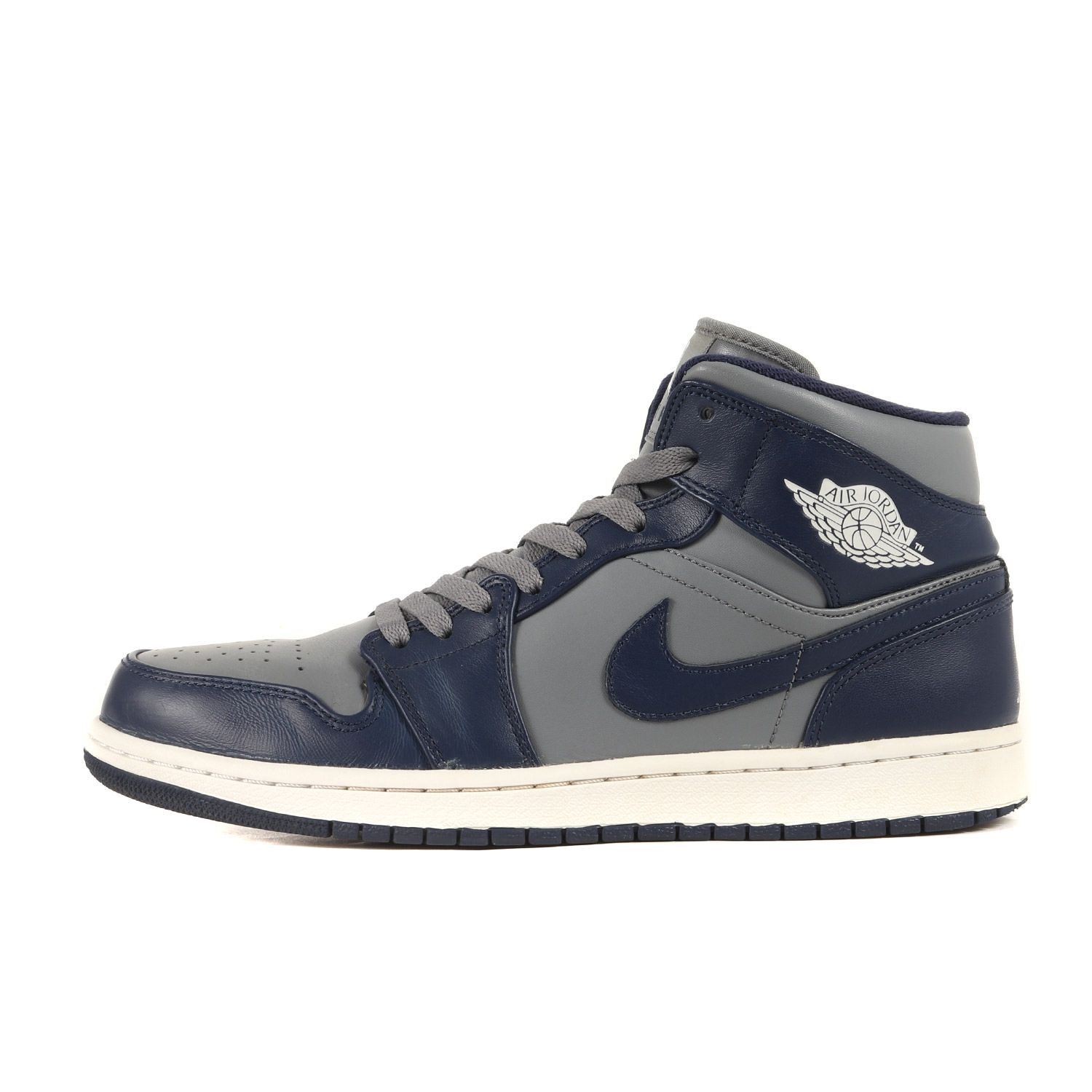 NIKE ナイキ サイズ:28.0cm AIR JORDAN 1 MID GEORGETOWN (554724-006) エアジョーダン1 ミッド ジョージタウン大学 クールグレー ミッドナイトネイビー US10 ミドルカット スニーカー シューズ【メンズ】