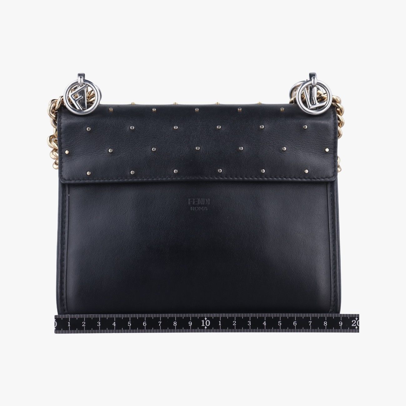 フェンディFendiキャナイエフブラックレザー8BT2868BT286 A5P5 198.0189